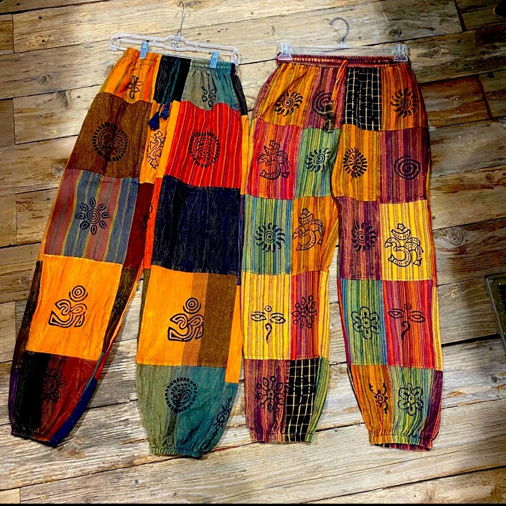 2 pair patch pants